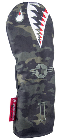 "Bomber/Warhawk" LIMITED EDITION MultiCam Black Nylon Canvas Headcovers