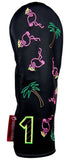 Neon Lights Flamingo Headcovers