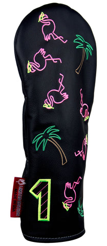 Neon Lights Flamingo Headcovers