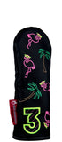 Neon Lights Flamingo Headcovers