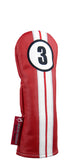 Limited Edition RED Racing Stripes Headcovers